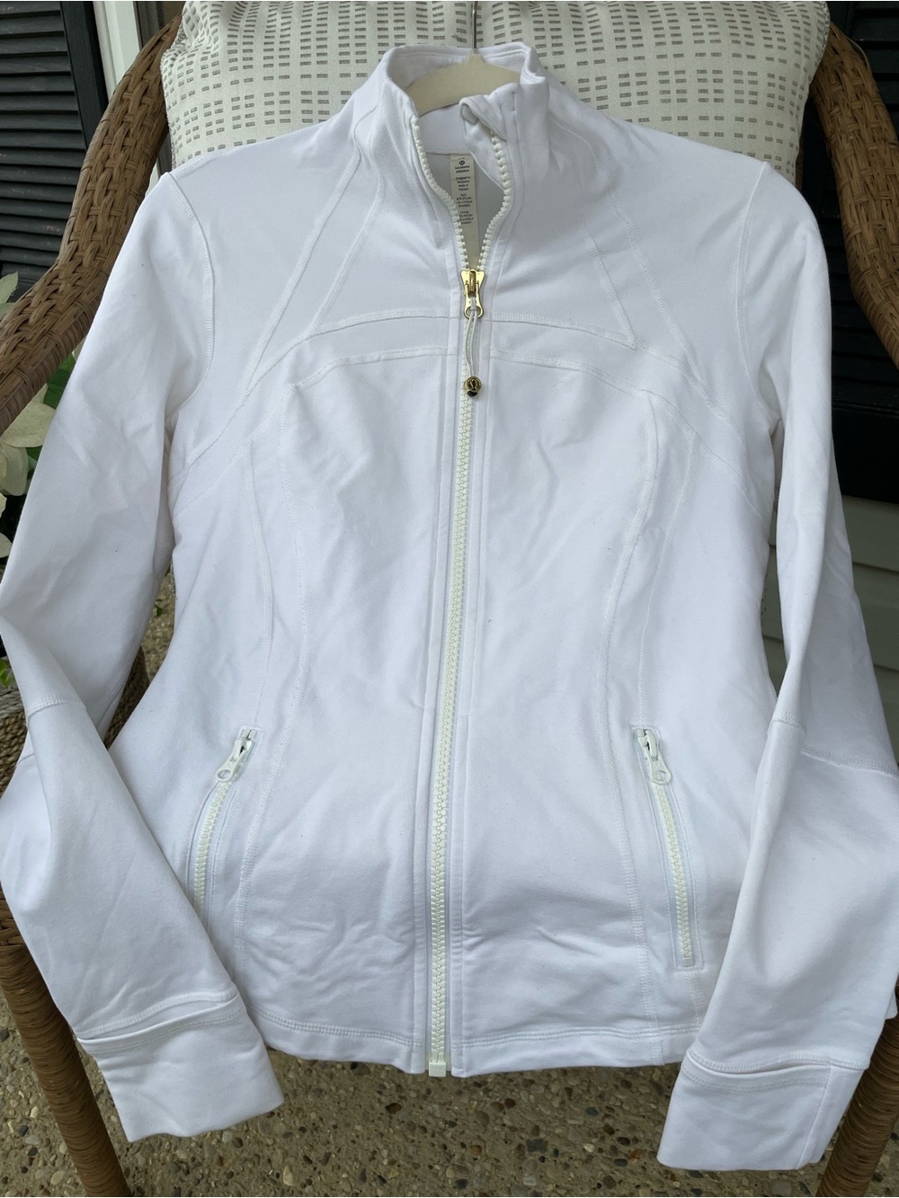 lululemon WHITE Define Jacket, Full-Zip, Fitted SIZE 10